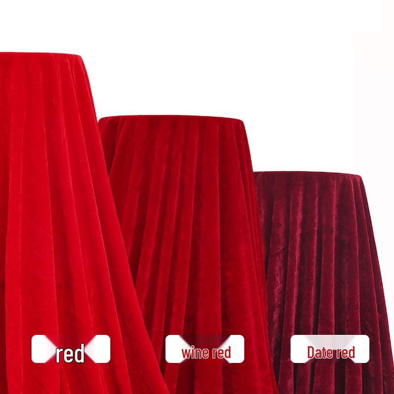 Tessuto Pesante Velluto Rosso Vino Oro per Tende & Tovaglie