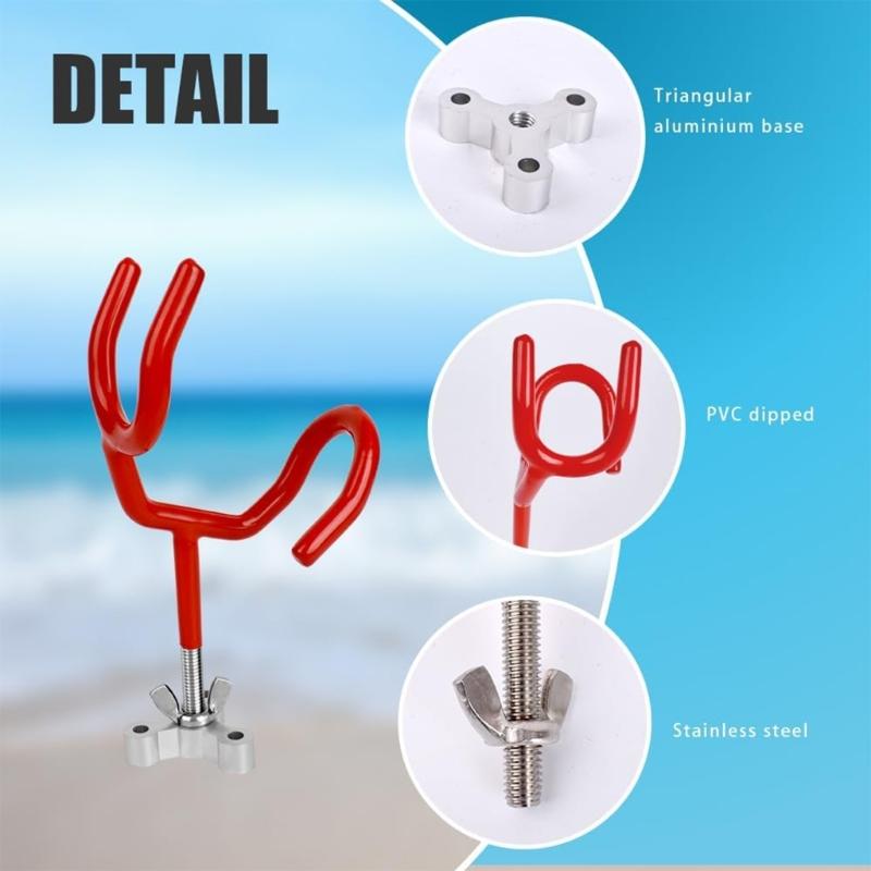 20 Degree Angles Fishing Poles Brackets Holder Sure Grips Poles Holder with Mounting Base Fishing Rod Holder for Boats Ship