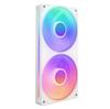 NZXT F240 RGB Core White 2-Fan 240mm Single Frame RGB Fan RF-U24HF-W1 FN2263