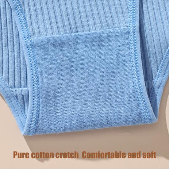 Cotton Thongs for Women Low Rise Sexy Ribbed No Show Ladies Panties Soft Breathable