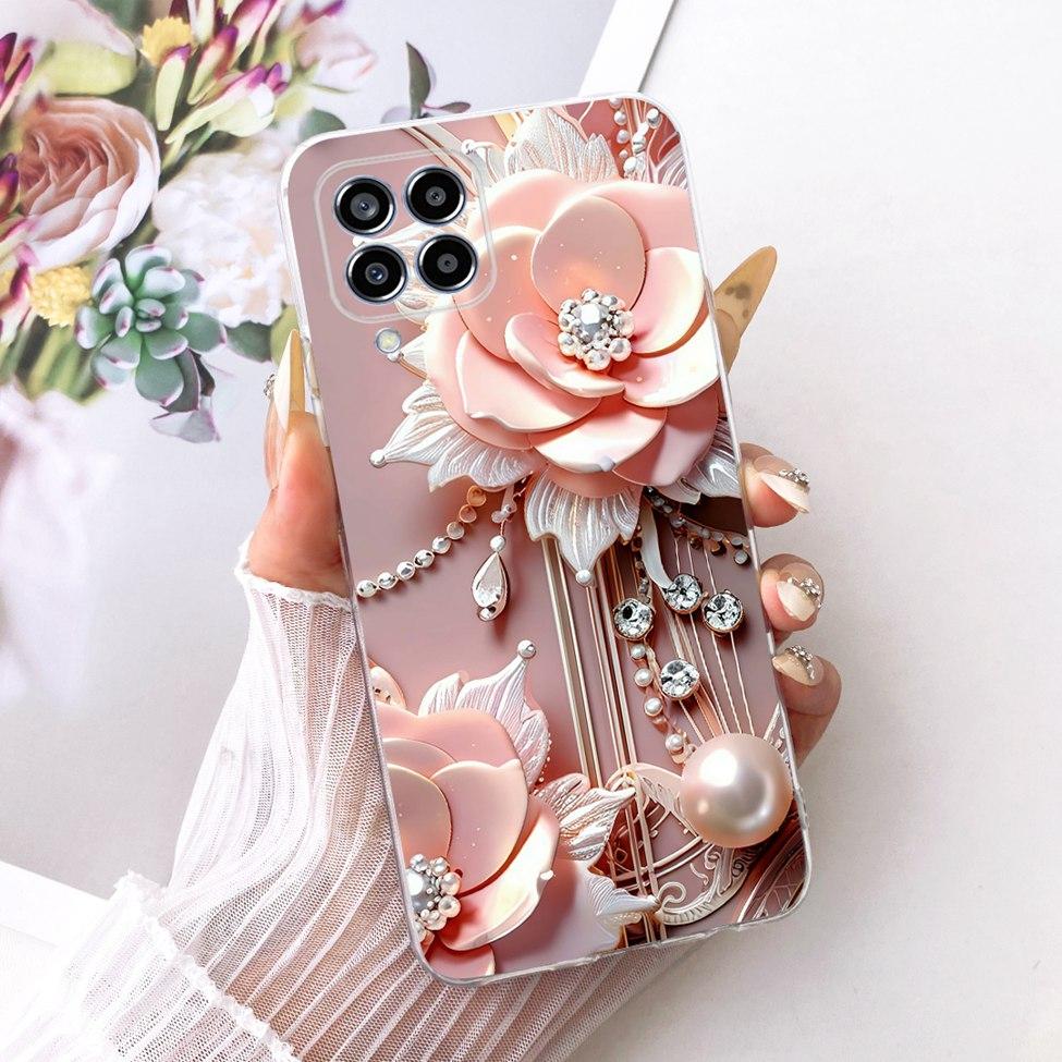 Transparent For Samsung M33 5G Case Cover Cute Cat Fashion Butterfly Funny Painted Casing For Samsung Galaxy M33 5G M336B M336K