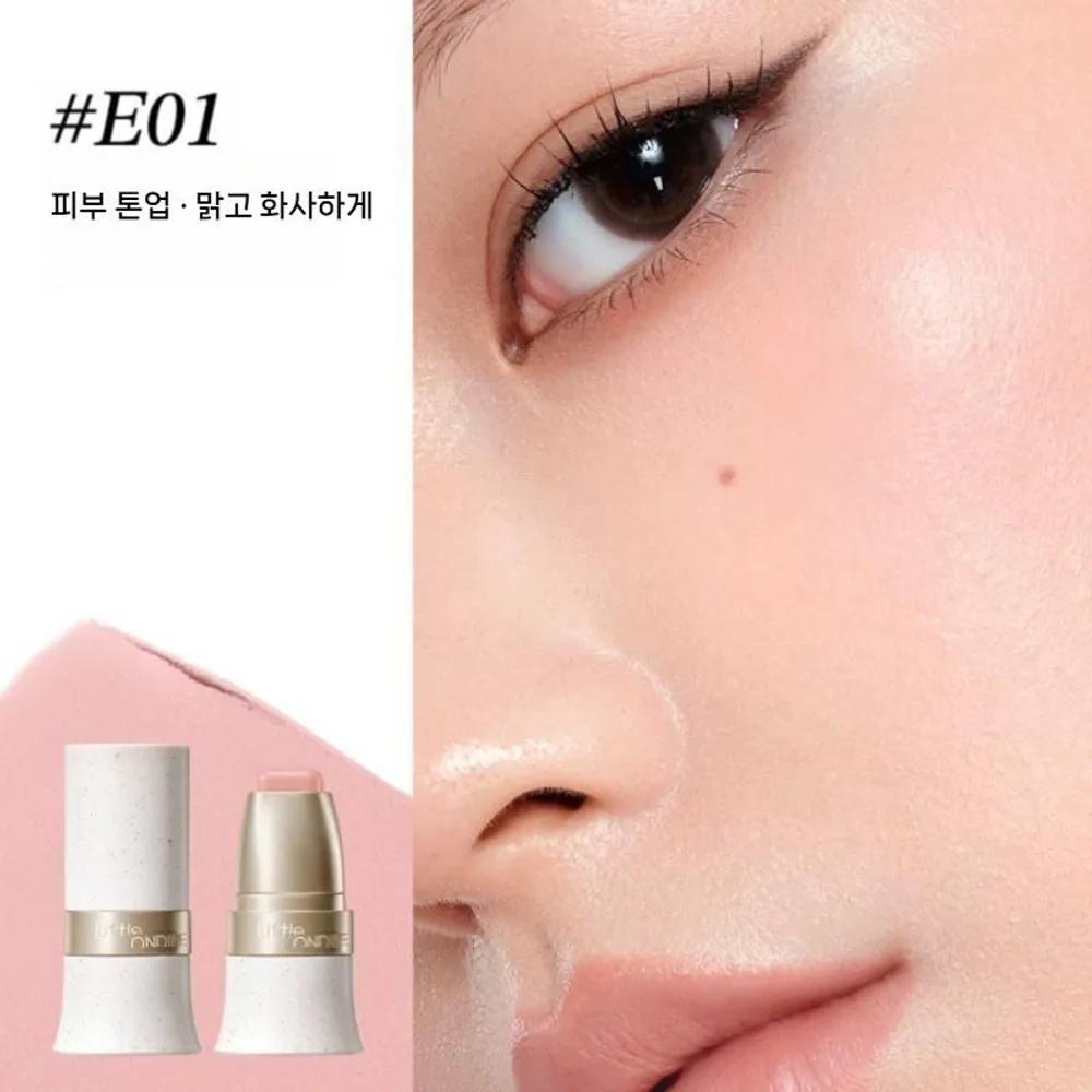 Little Ondine Multi Stick Moisturizing Cream Blusher Contouring Shadow Lipstick E01 Tender Powder