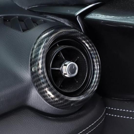 ABS Carbon Fiber Interior Dash Air vent Frame Trim Fits Mazda MX-5 Miata 2016-23