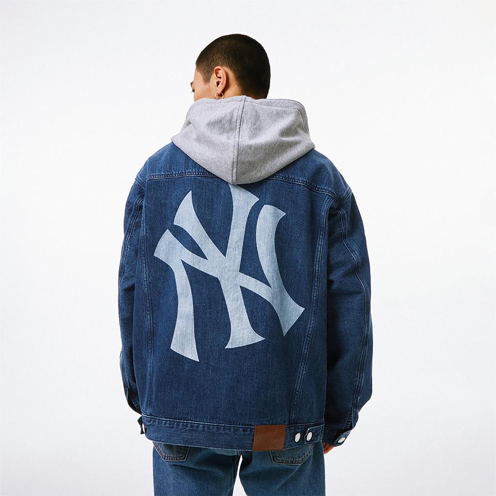 New MLB SS24 Denim Jacket Unisex Blue 3ADKB0741-50INS