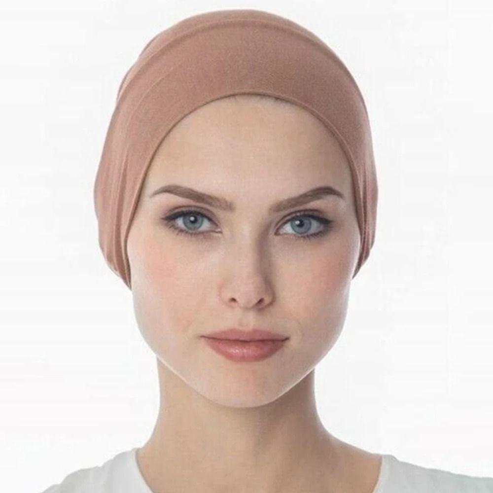 Fashion Elastic Bonnet Cap Cotton Closed Hijab Underscarf New Muslim Hijab Caps