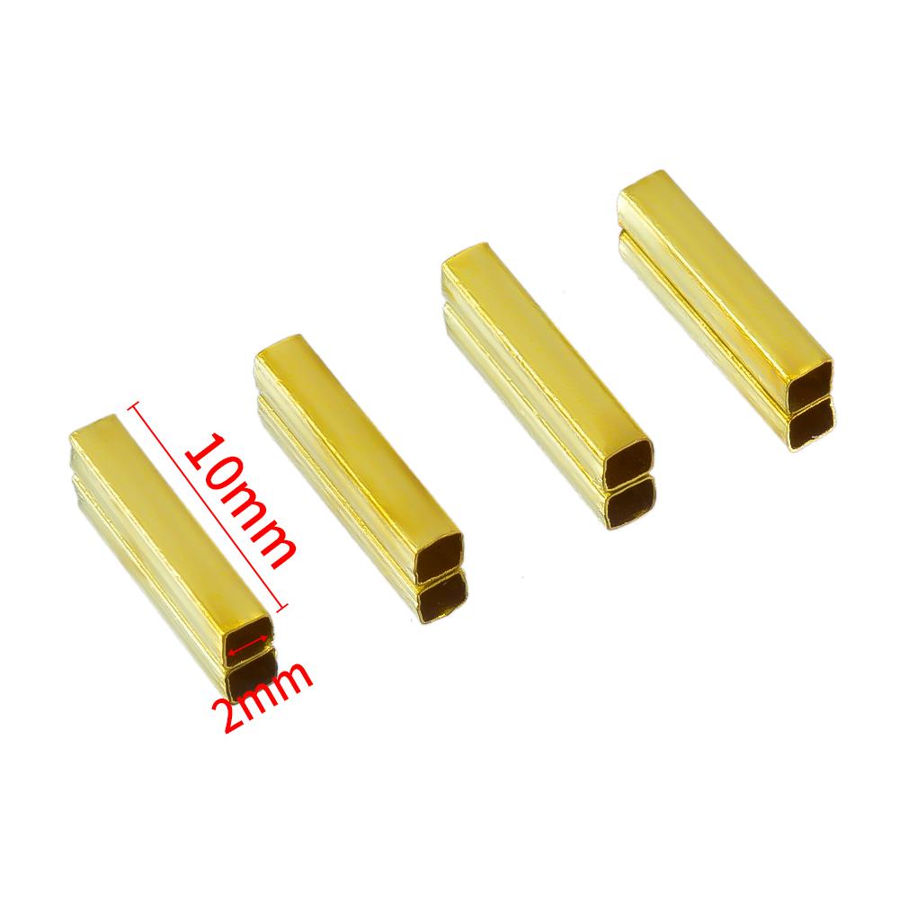 

50pcs Rectangular Spacer Beads Straight Short Tube Copper Connector Jewelry Making DIY Bracelet Necklace Crimp Beads Accessories 50pcs