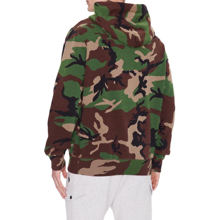 Polo Ralph Lauren Logo Embroidered Loose Fit Hooded Long Sleeve Sweatshirt Men sweatshirt Camouflage 710890935-001