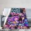 Derpy Blue Tiger Plush Blanket KPop Demon Hunters Creative Throw Blankets for Bed Sofa Couch 200x150cm Quilt