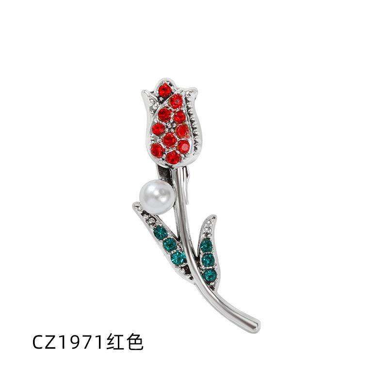 Rose Brooch Simple Jewelry Accessories Diamond Small Flower Pin Brooch Clothes Accessories