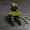 Adornos de Resina para Escritorio Soldado Táctico Figura de Escritorio, Mini Decoración Militar Hiperrealista Impresa en 3D, Decoraciones Personalizadas Hacia el Frente