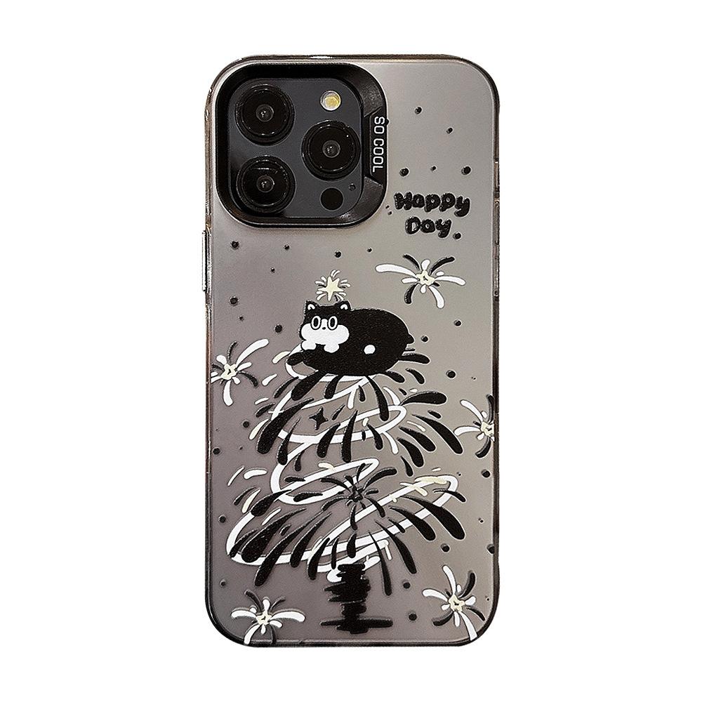 Applicable To Iphone14Promax Fireworks Christmas Tree 16 Mobile Phone Case 12 Apple 13 High End Sense 11 Creative 14 Hard