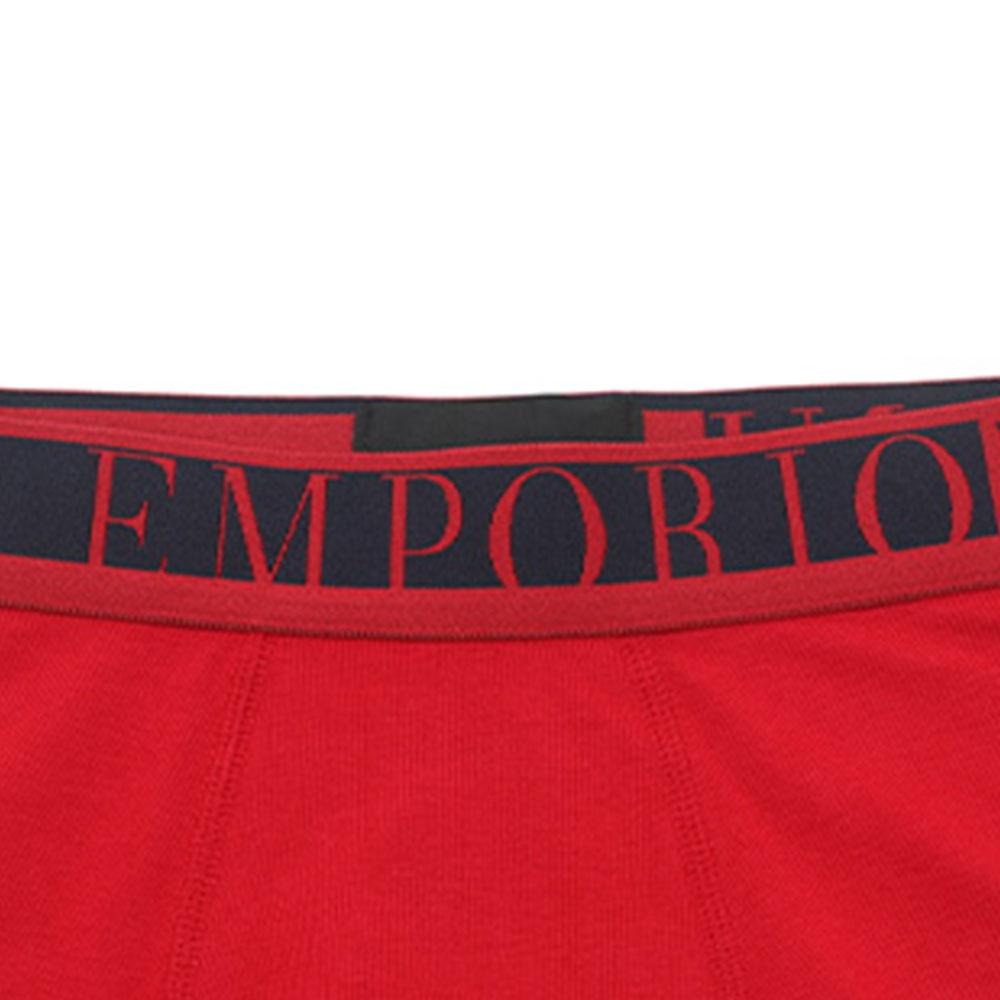 Emporio Armani FW22 Letter Print Boxer Briefs Men underwear Red 1113892-F5251-2174
