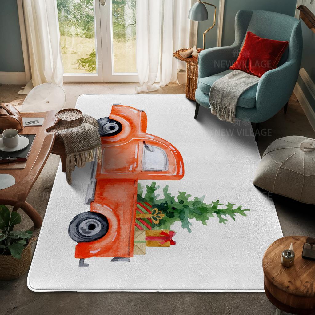 House Entrance Carpet Home Door Mat Living Room Bath Foot Bathroom Non-slip Water Absorption Rugs Bath Merry Christmas Winter