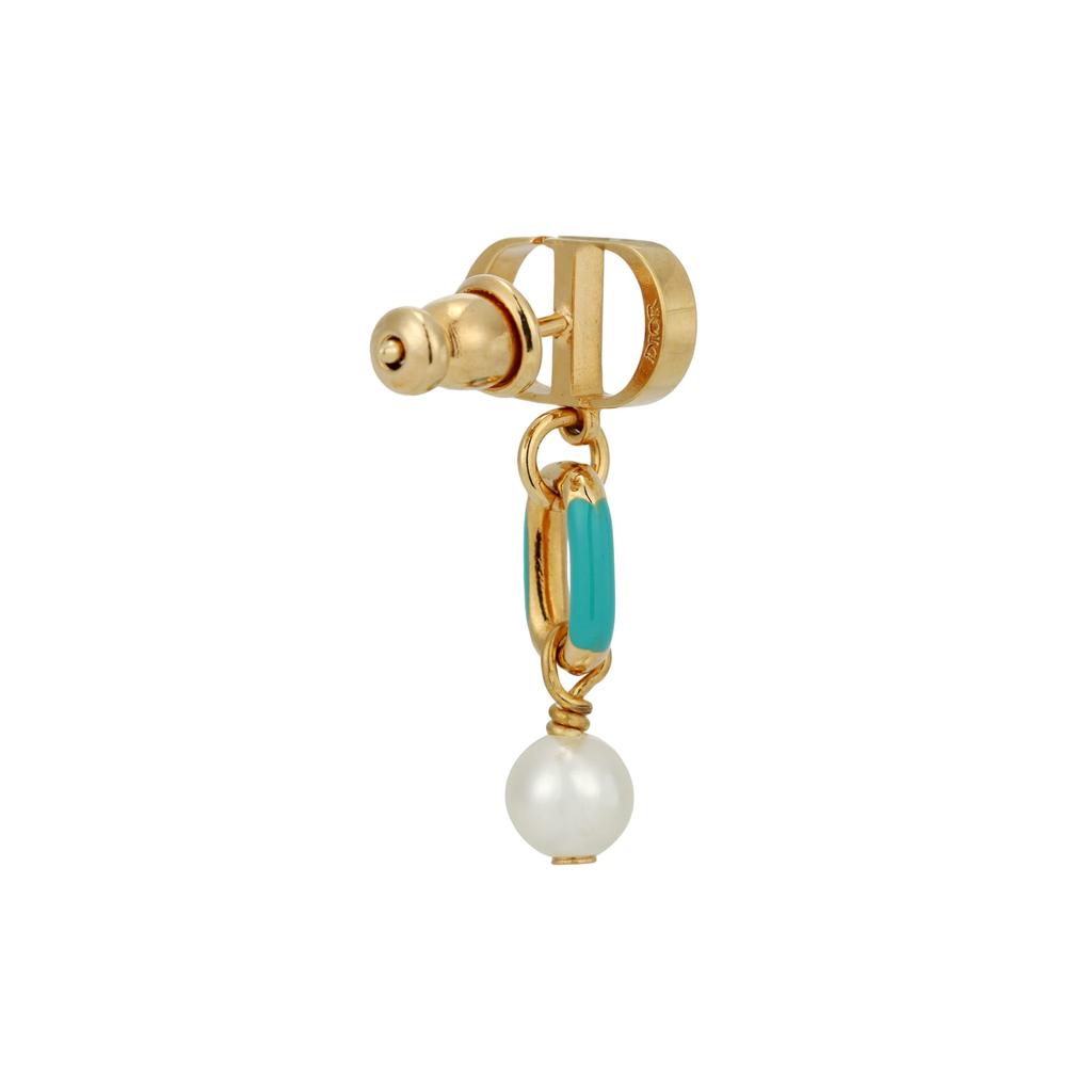Dior Metal, Resin Pearl Earrings Women's Gold E3297WOMLQ_D52V
