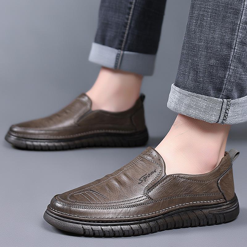Men's shoes Oxford sole spring and autumn breathable men's casual shoes one pedal men's soft-soled middle-aged father father shoes