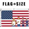 VIKAMA Fun Mountain King Polyester Cartoon American Flag Wall Mounted Living Room Bedroom Dormitory Decoration