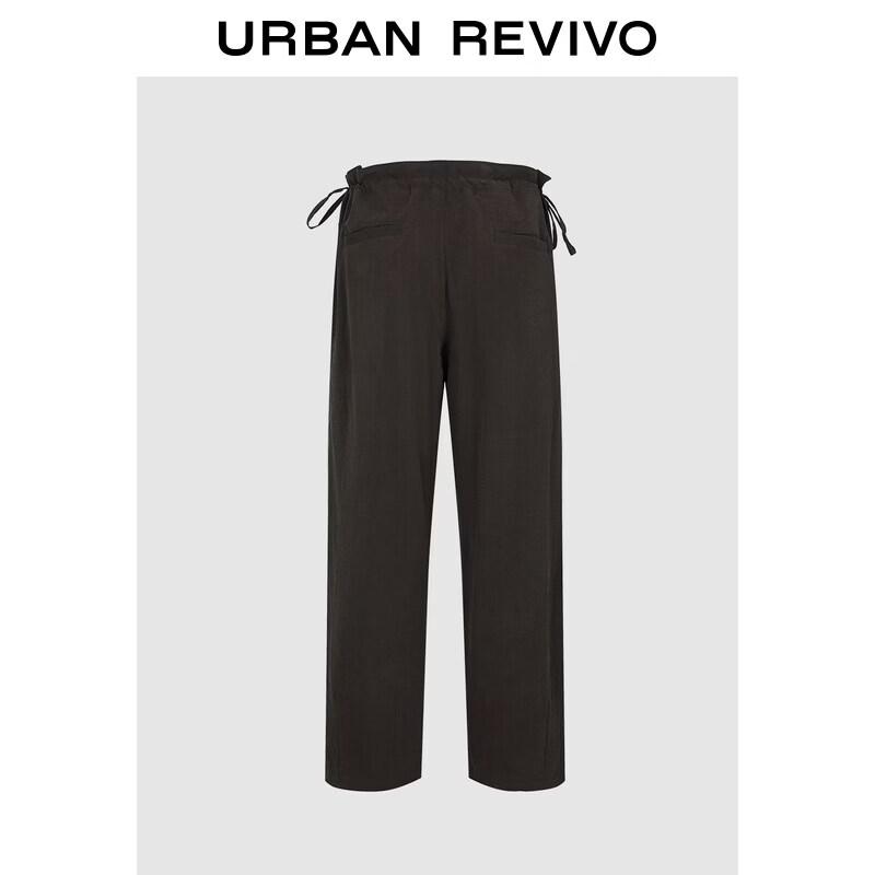 UR2026 Men's Retro Beaded Drawstring Wide-Leg Pants