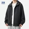 ROMON Men's Fleece Lined Air Layer Hooded Cardigan Jacket