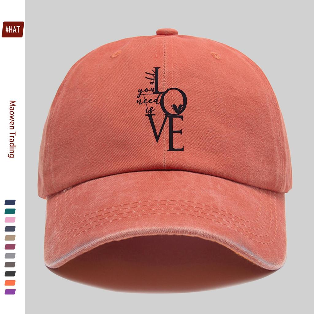 pc LOVE Easy Letter Print Baseball Cap Perfect ValentineS Day Gift Casual Hat Truck Driver Comfortable Lightweight Sun Hat