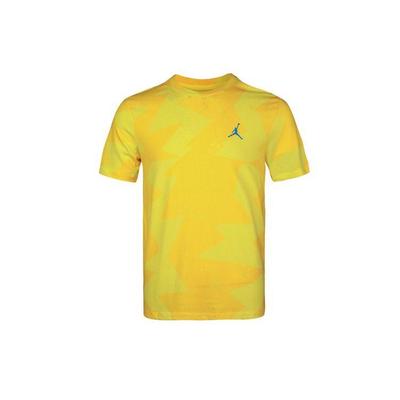 Bedrucktes Poolside Kurzarm-T-Shirt Herren Tops Gelb CJ6216-728