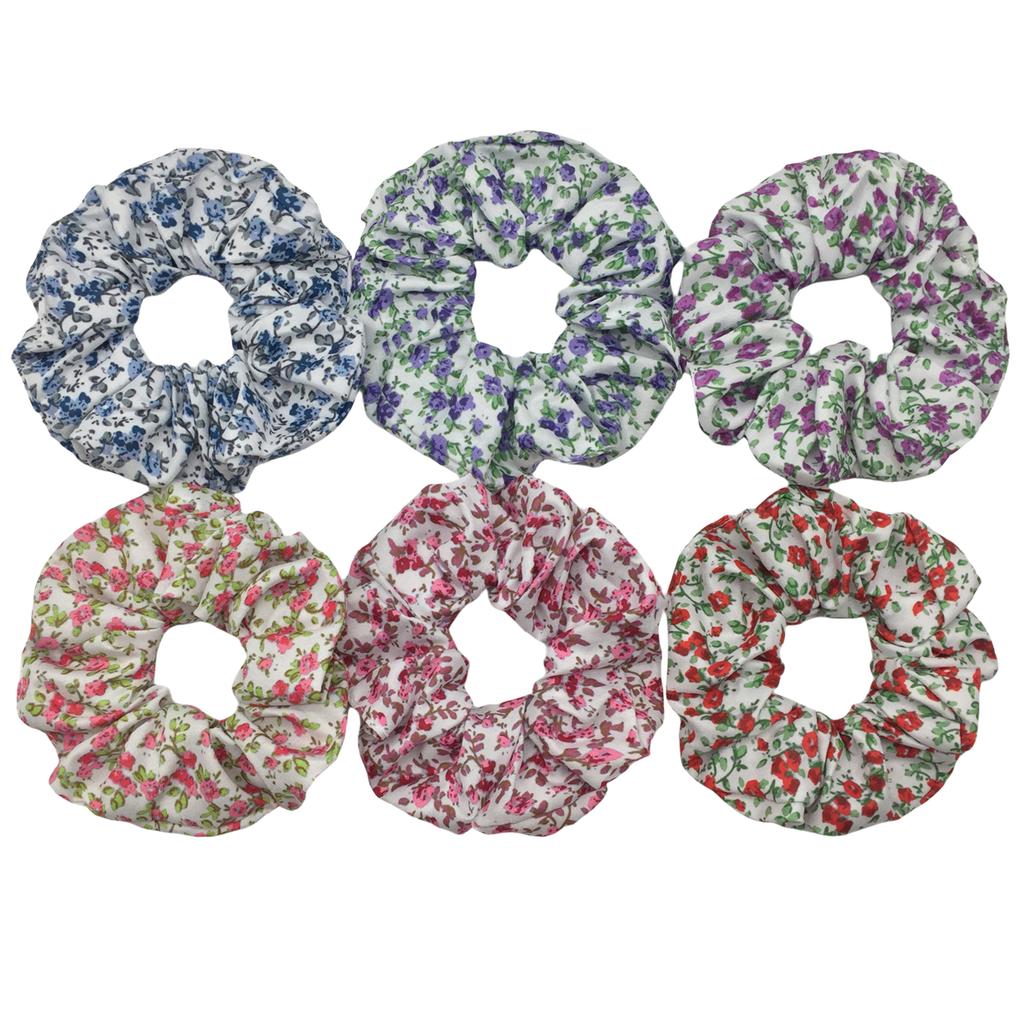 6 Stück/Los Haargummis Elastisches Band Damen Halter Gummiband Zubehör Chiffon Sonnenblume Gänseblümchen Blume Niedliche Kopfbedeckung