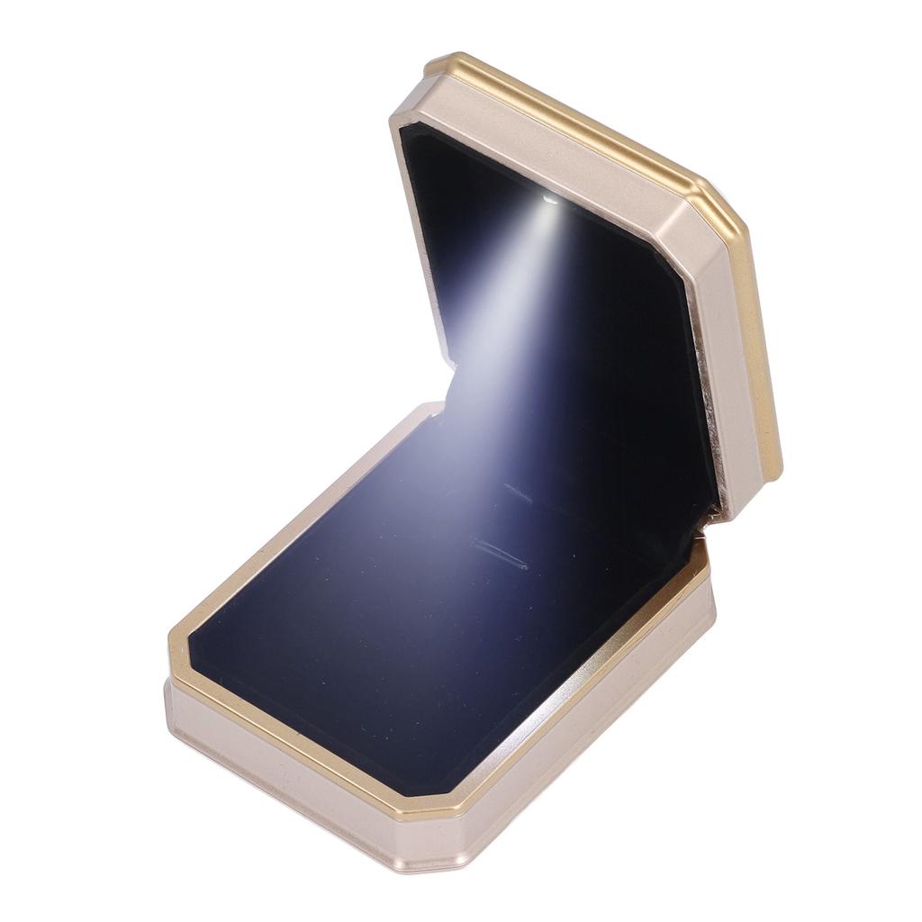 LED Anhänger Halskette Geschenkbox Multifunktionale Flock Schmuckaufbewahrung Ausstellungsbox für Zuhause