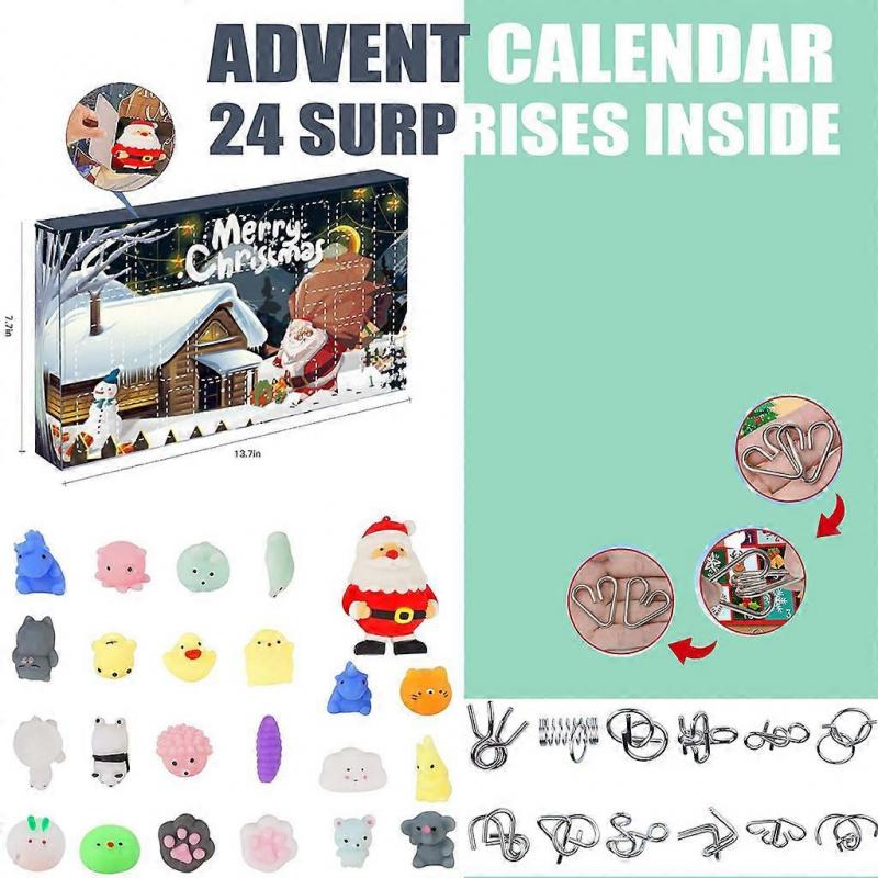 Christmas Advent Calendar Toy Gift Box Christmas Toys for Children Present