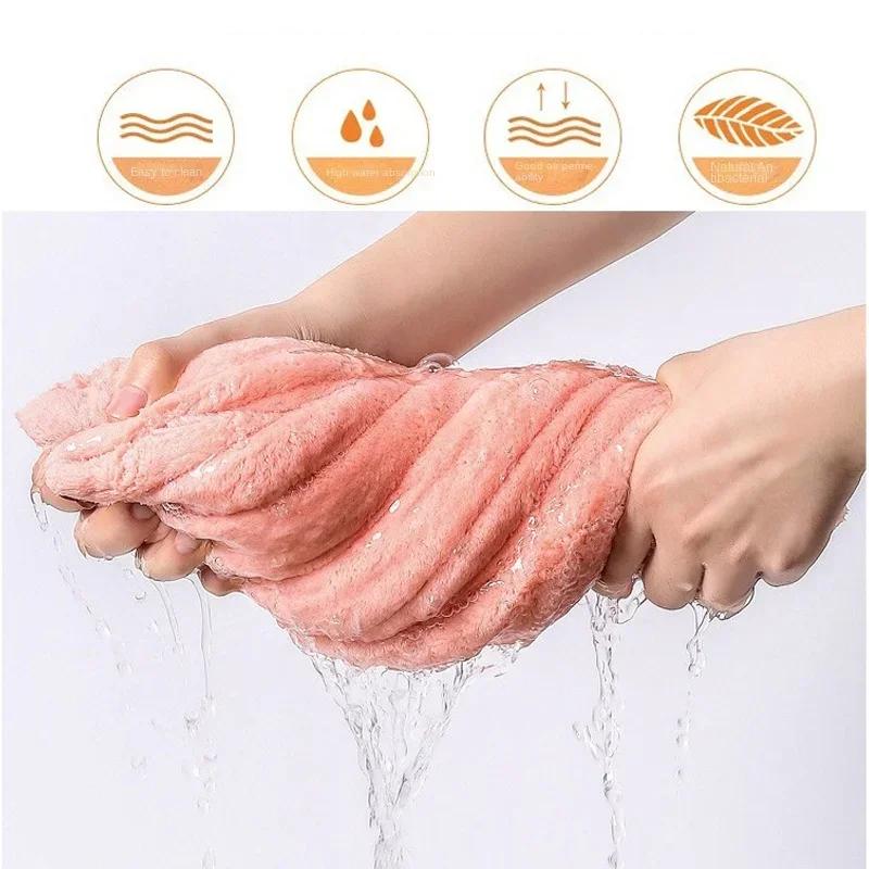 Hair Drying Hat Quick-dry Microfiber Hair Towel Cap Hat Women Bath Hat Solid Towel Cap Super Absorption Turban Hair Dry Cap 1PC