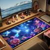 Glowing Butterfly Hummingbird Floral Galaxy XXL Gaming Mouse Pad Non-Slip Rubber Keyboard Pad Desktop Office Computer Desk Mats