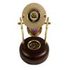 Brass Sand Timer On Wooden Base with Compass/Nautical Maritime Hourglass/Pink Sand Clock/Home & Office Décor
