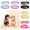 Rhinestone Collar Dog Soft Leather Small Bling Pet Collars Cat Puppy Necklace