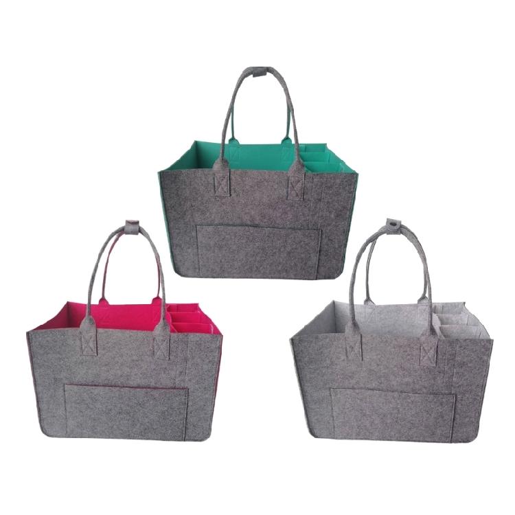 Vielseitige Reise-Organizer-Tasche aus Filz mit speziellen Fächern für Elektronik, Toilettenartikel und Kleidung