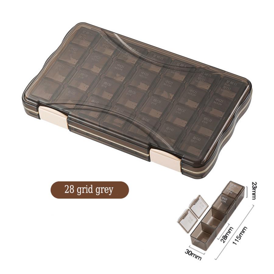 Portable 21/28 Grids Weekly Pill Box Medicine Dispenser Tablet Organizer Storage Boxes 7 Days Compartment Pills Case Container