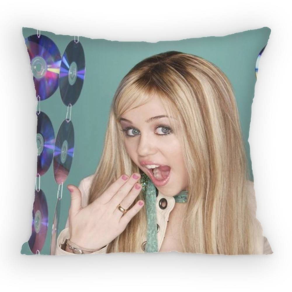 HHannah MMontana Pillow Case Sofa Living Room Bedroom Headboard Backrest Cushion Square Cushion Nap Time