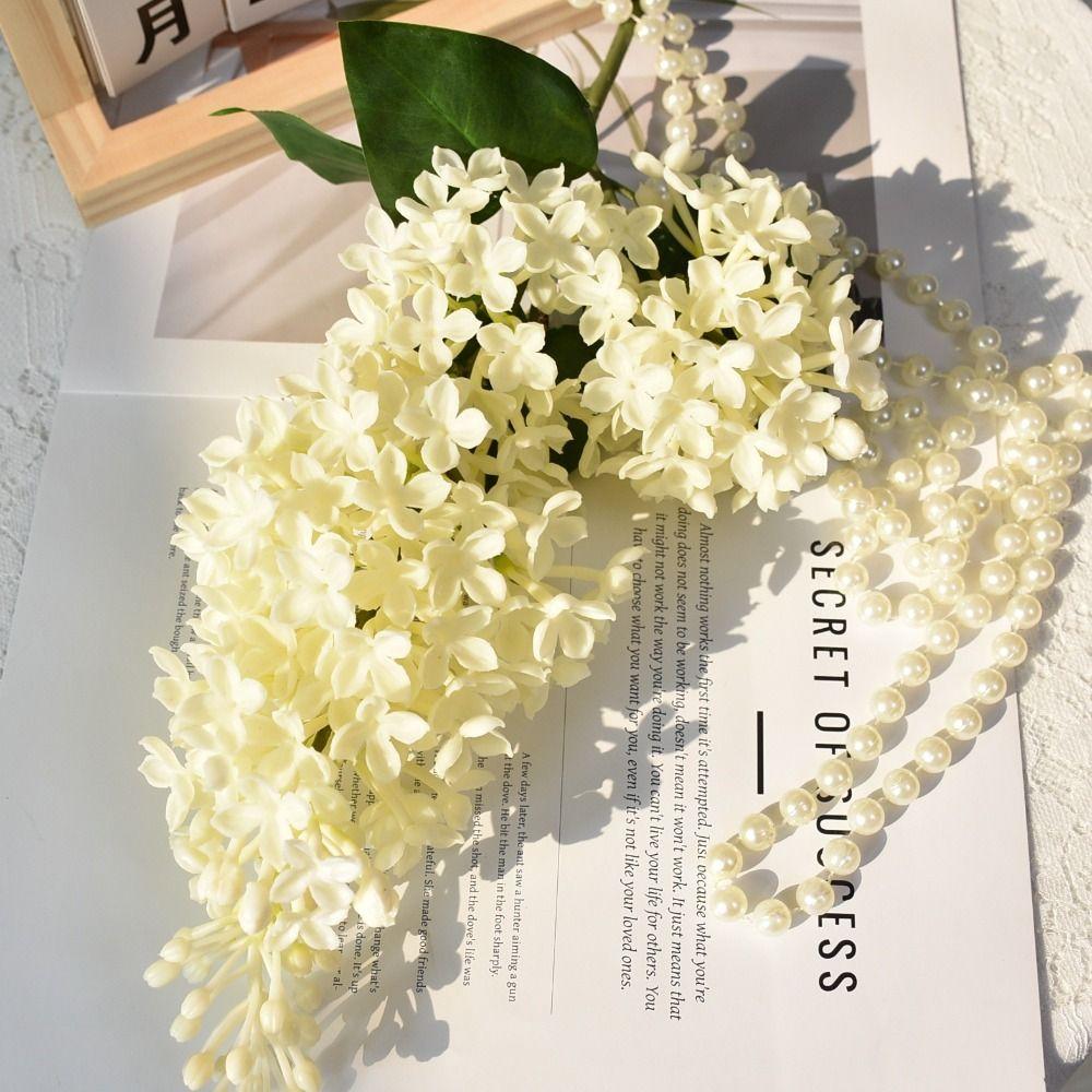 Purple Artificial Faux Plants Pink Plastic Fake Flower Artificial Silicone Lilac Flower Home Decor