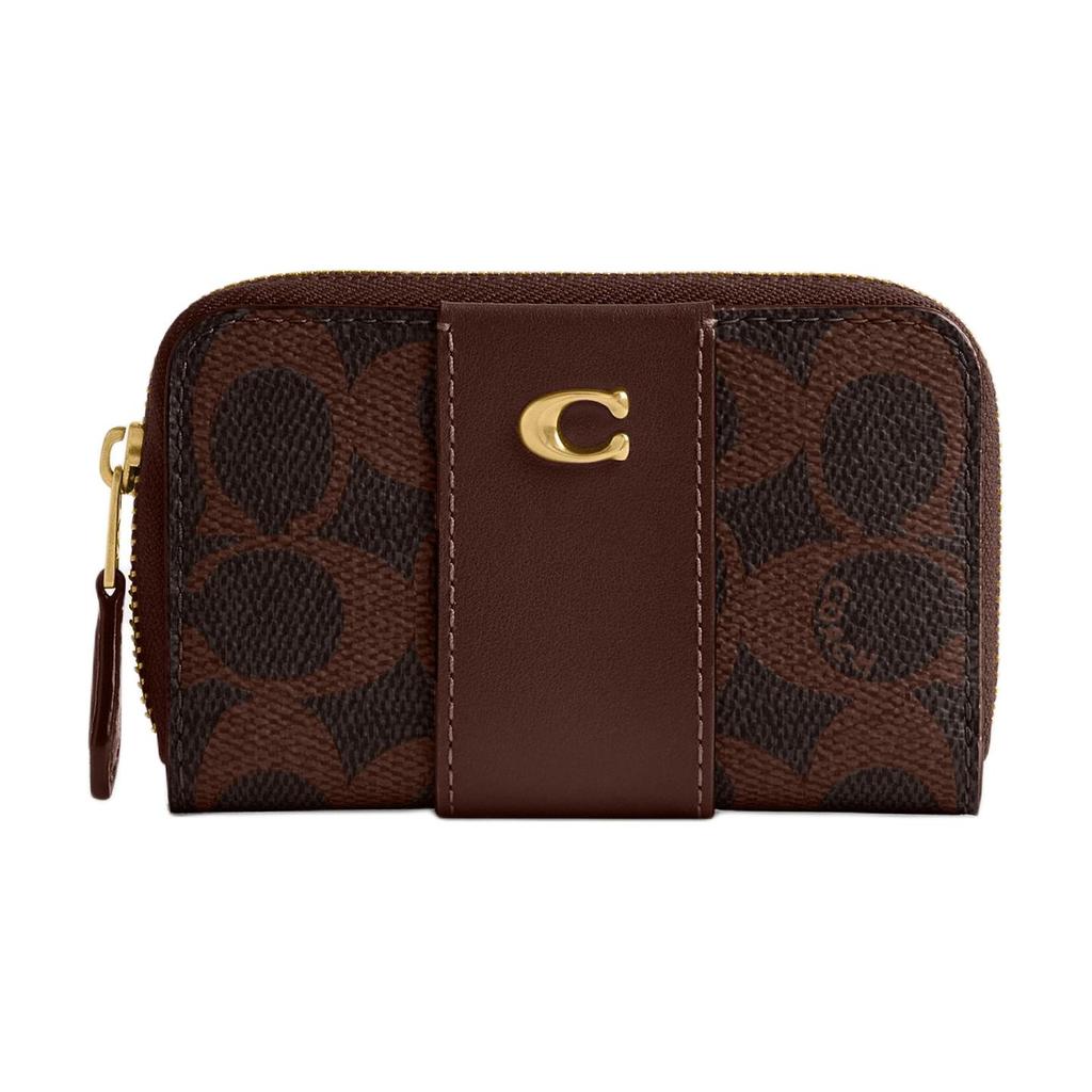 Coach Classic Logo Surround Synthetic Leather Card Case Women accessories Maple-Brown CR552-B4MPL