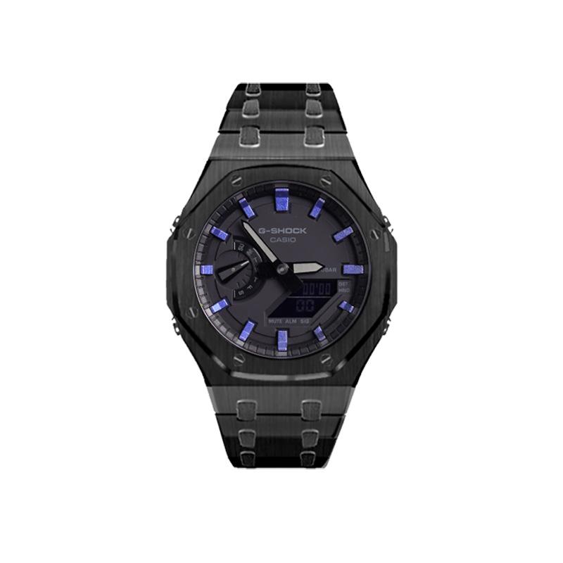 Casio Unisex Liquid Crystal,Analog Dual Display Series 48.5mm Black Watch GA-2100-1A1(Watch8--)
