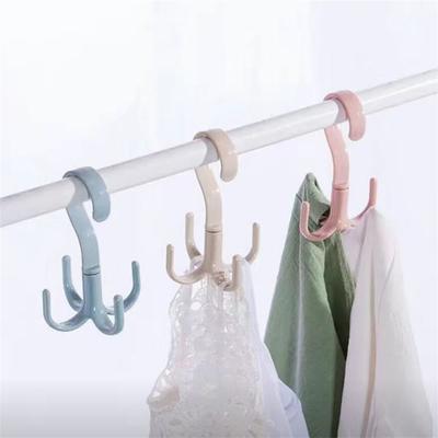 Large Creative Multifunctional Rotatable Four Claw Hooks Coat Hanging Bags Scarf Wardrobe Storage Hangers Doorway Hangers Bags