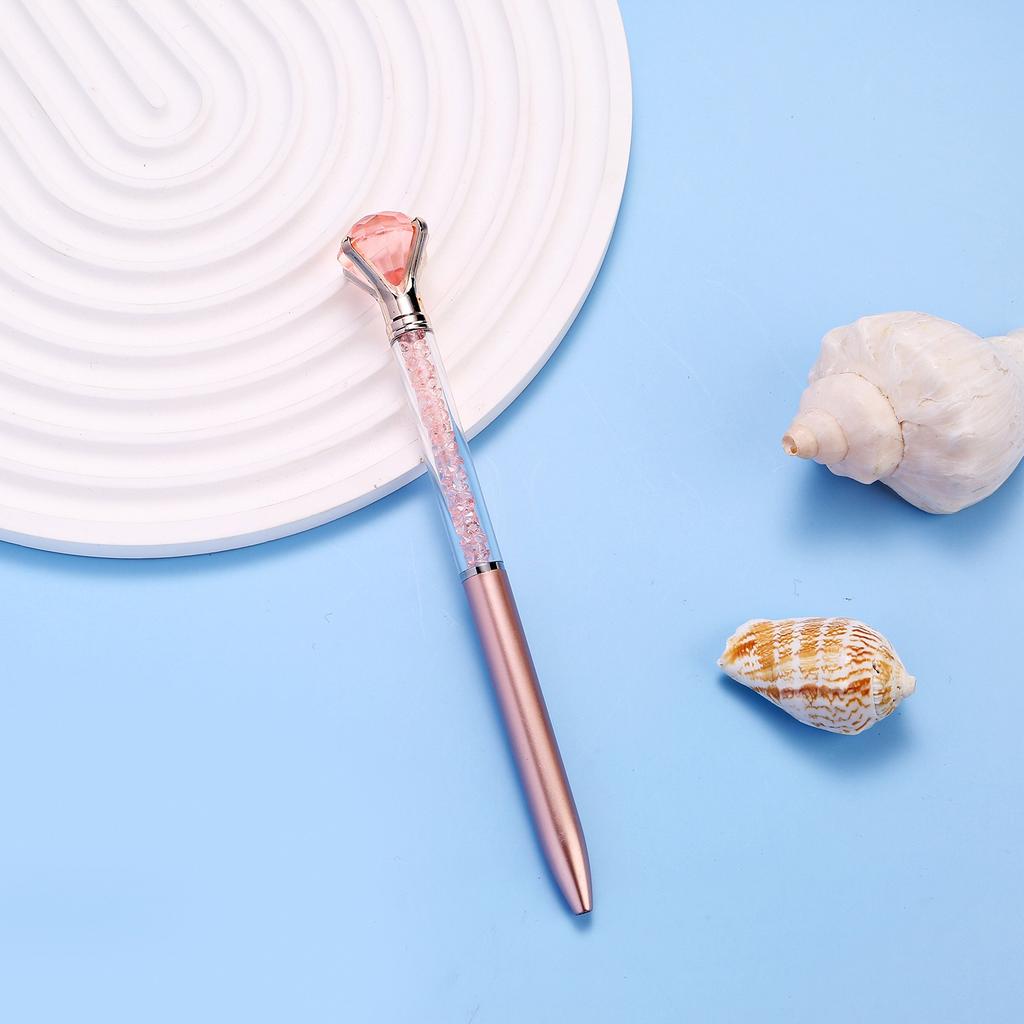 1 Pc Metallic Large Diamond Pen Fluent Writing Suitable for Office Work, Brushing Questions, Signing Writing, Diaries, Notes, Student Classroom Priz