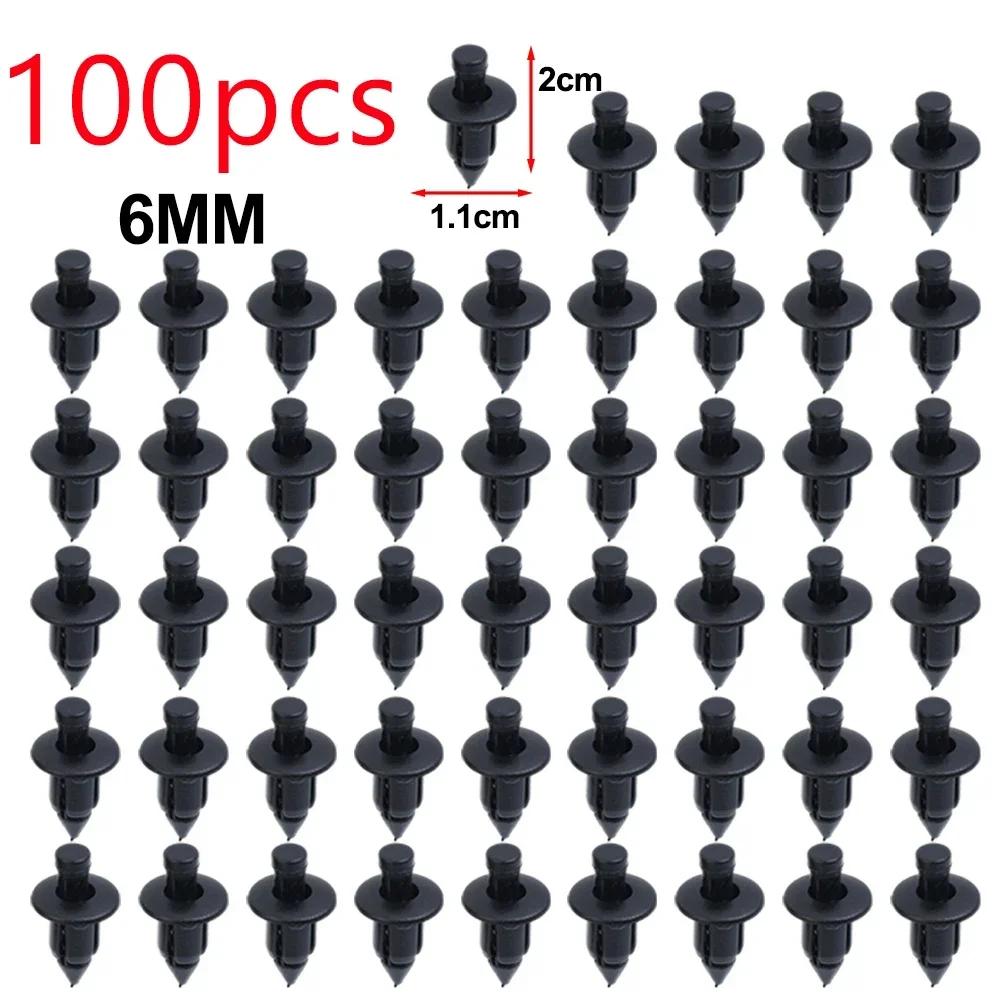 100/50pcs Plastic Bicycle Fairing Rivet Setting Panel Fastener Clips for Honda for Suzuki for Kawasaki Car Fenders Bumpers Clips