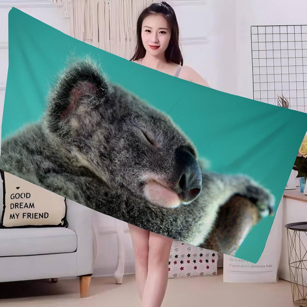 Koala Print Big Microfiber Beach Towels Quick Dry Towel Sand Beach Towels Pool Towel For Travel Swim Pool Yoga