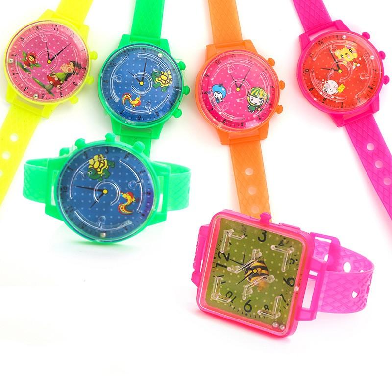 1PC 3D Maze Magic Watch Toy Puzzle Games Children Balance Rolling Ball Maze Playthings Ideal For Kids Adult Stress Reliever Toy Random Colour