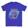 Unisex TShirts Funny Six Seven 67 Meme Sarcastic Hanukkah Fun Pure Cotton Tee Shirt Short Sleeve  T Shirt O Neck Clothes Big Size