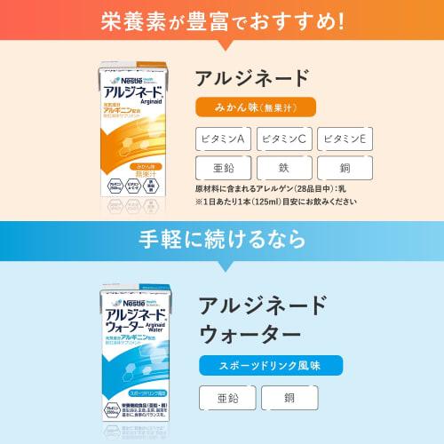 Nestle Arginade Mandarin Orange Flavor, 125ml x 24 Bottles (12 Bottles x 2 Cases) Liquid Supplement (Arginine 2,500mg / Zinc 10.0mg) Nutritional Suppl