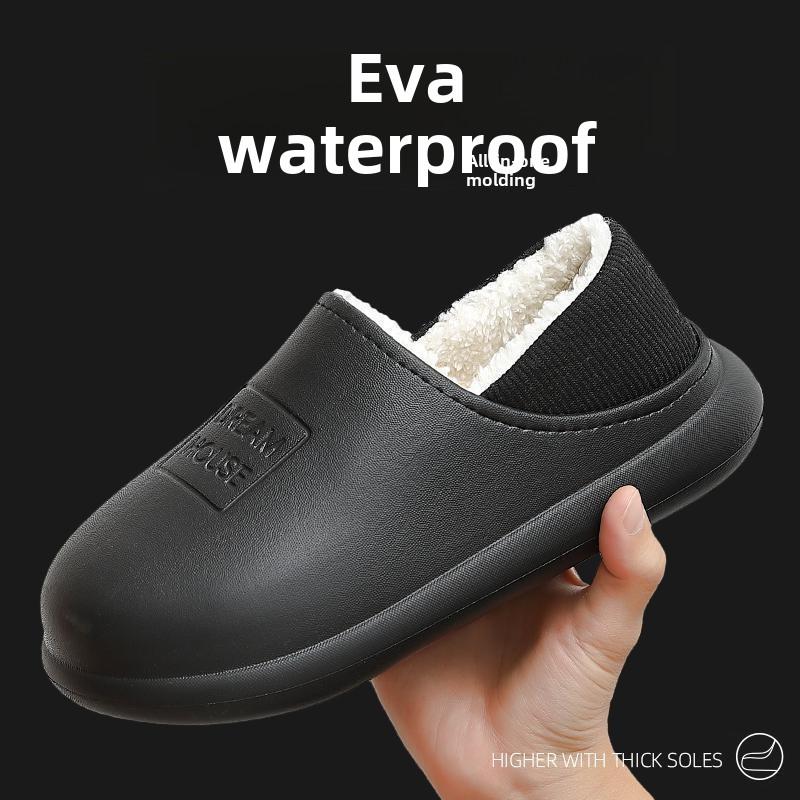 Fashion 2024 Autumn Winter New Bedroom Cartoon Non-Slip Soft Bottom Slippers Winter Indoor Warm Home Slippers Cotton Men Home Slippers