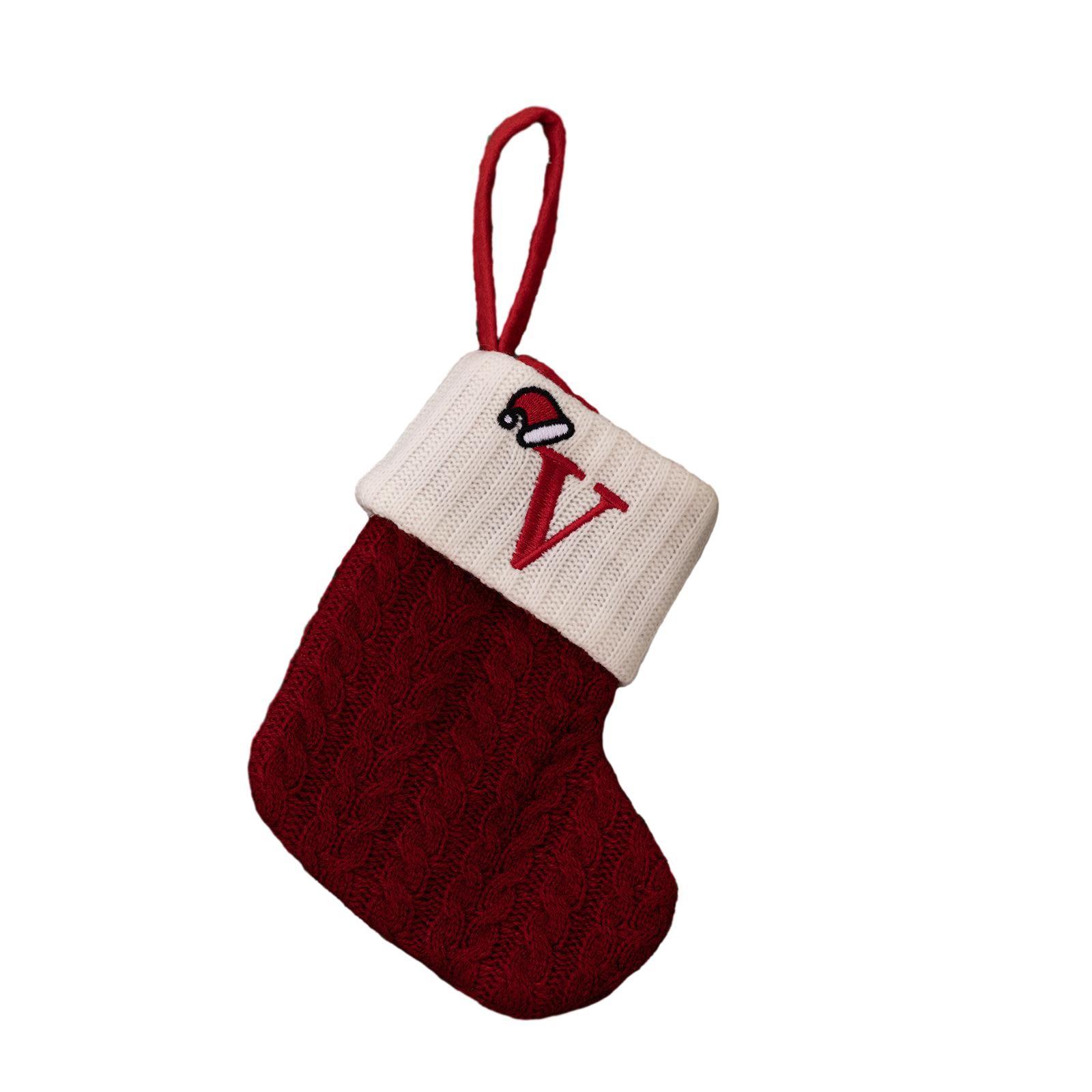 

Алфавит Рождественский чулок Украшение елки V