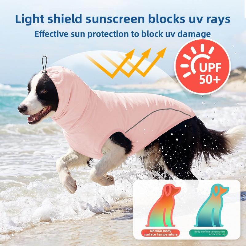 Summer New Style Dog Outdoor Sun Protection Clothing with Ice Sensation Cooling and Adjustable Coolness for Sun Protection