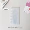Simple and Transparent Vertical Bill Storage Book, Mushroom Buckle Loose Leaf Album, Life Four Grid Star Chasing Small Card Book
