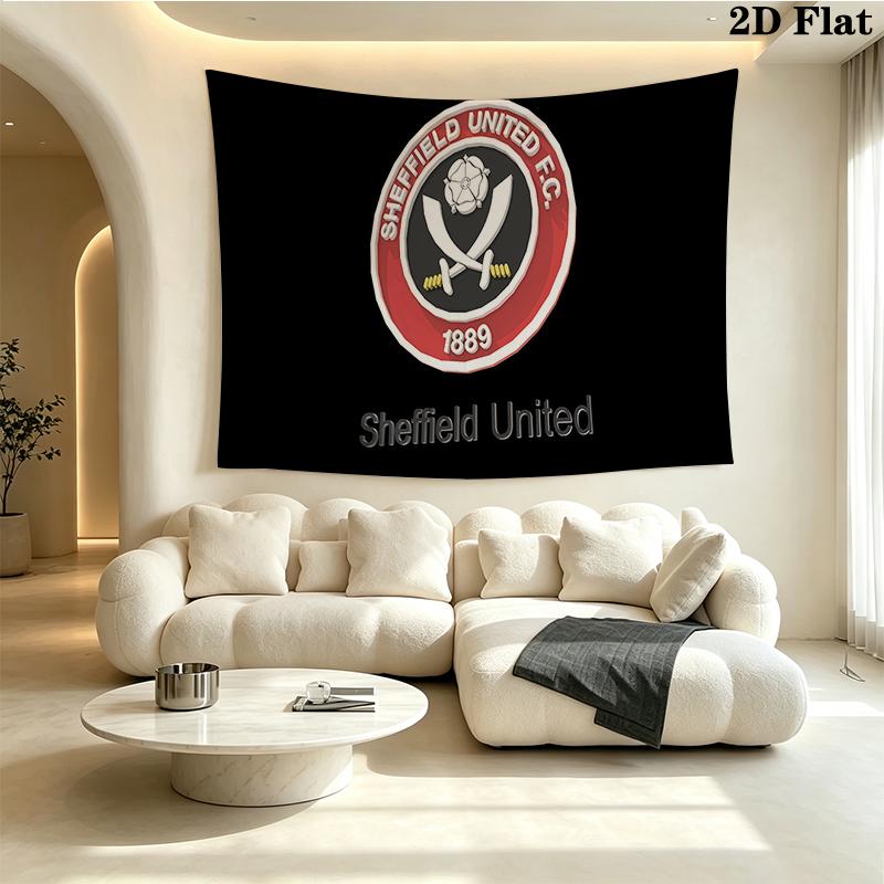 Sheffield United FC Wall tapestry, aesthetic printed fabric blanket, suitable for bedroom, living room, and home decor.