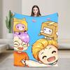 Foxy Boxy and Rocky Lankybox Blanket Soft Warm Novelty Plush Throw Blanket For Couch Bed Camping Flannel Bedspread Bed Cover